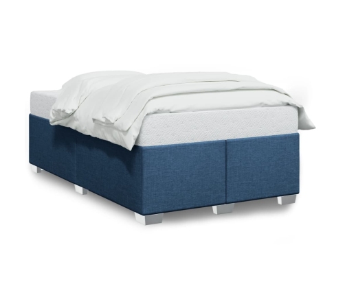 Estructura de cama tela azul 120x190 cm