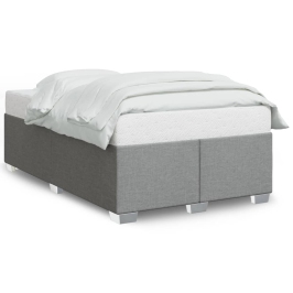 Estructura de cama sin colchón tela gris claro 120x200 cm