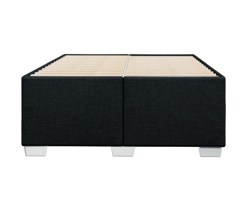 Estructura de cama sin colchón tela negro 120x200 cm