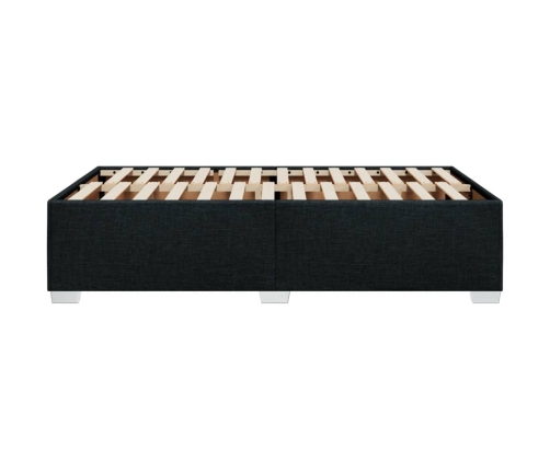 Estructura de cama sin colchón tela negro 120x200 cm