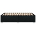 Estructura de cama sin colchón tela negro 120x200 cm