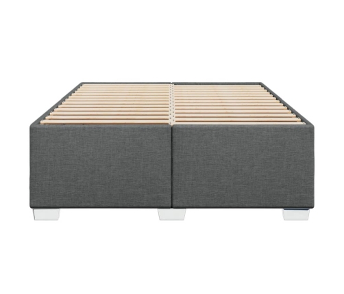 Cama sin colchón tela gris oscuro 140x190 cm