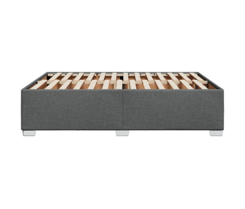 Estructura de cama sin colchón tela gris oscuro 140x200 cm