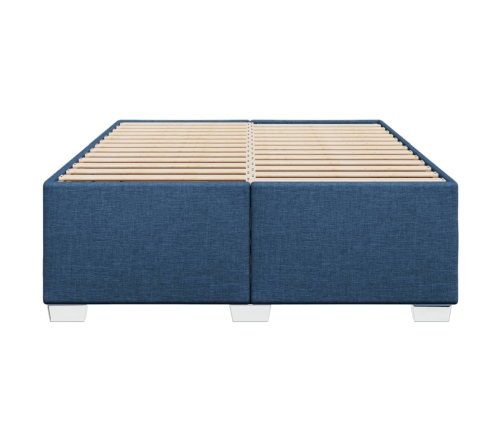 vidaXL Estructura de cama de tela azul 160x200 cm