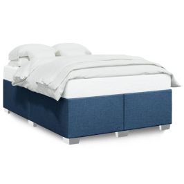 Cama sin colchón tela azul 160x200 cm