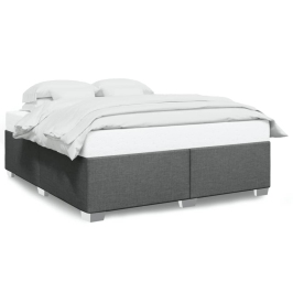Cama sin colchón de tela gris oscuro 180x200 cm