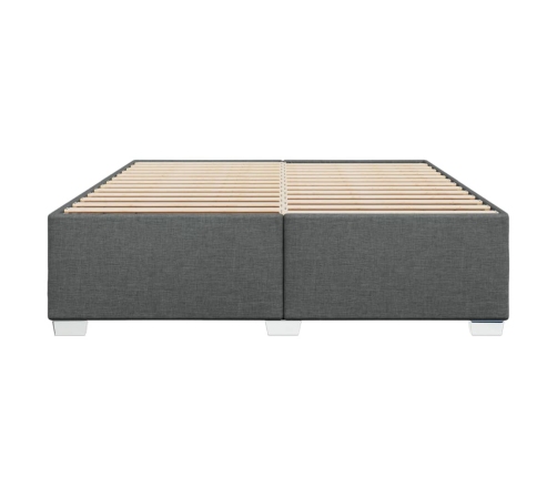 Cama sin colchón tela gris oscuro 200x200 cm