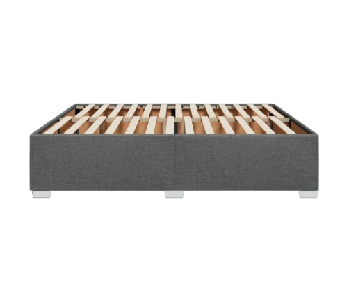 Cama sin colchón tela gris oscuro 200x200 cm