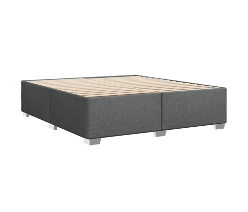 Cama sin colchón tela gris oscuro 200x200 cm