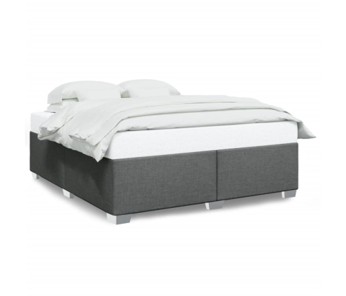 Cama sin colchón tela gris oscuro 200x200 cm