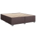 vidaXL Estructura de cama tela marrón oscuro 200x200 cm