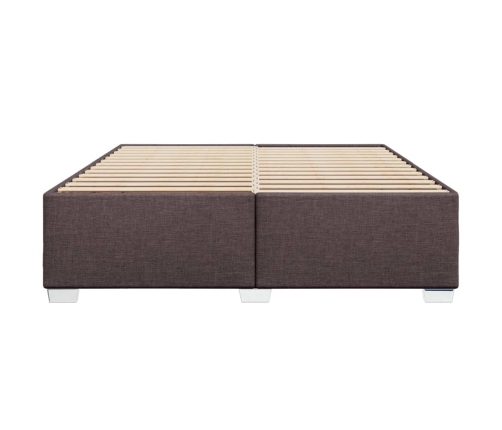 vidaXL Estructura de cama tela marrón oscuro 200x200 cm