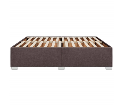 vidaXL Estructura de cama tela marrón oscuro 200x200 cm