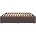 vidaXL Estructura de cama tela marrón oscuro 200x200 cm