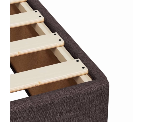 vidaXL Estructura de cama tela marrón oscuro 200x200 cm