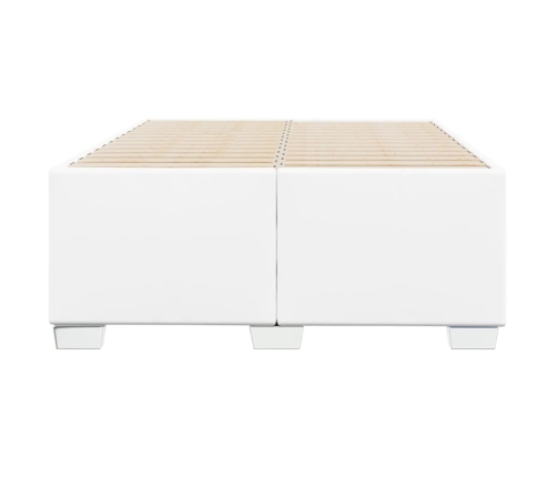 Estructura de cama sin colchón cuero sintético blanco 120x190cm