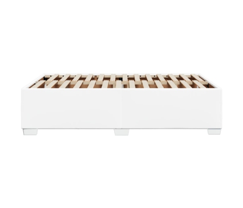 Estructura de cama sin colchón cuero sintético blanco 120x190cm