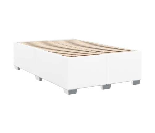 Estructura de cama sin colchón cuero sintético blanco 120x190cm