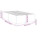 Estructura de cama sin colchón cuero sintético blanco 120x190cm