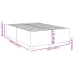 Estructura de cama sin colchón cuero sintético negro 140x190 cm