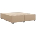 Estructura cama sin colchón cuero sintético capuchino 200x200cm
