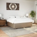 Estructura cama sin colchón cuero sintético capuchino 200x200cm