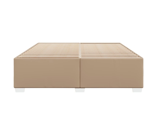 Estructura cama sin colchón cuero sintético capuchino 200x200cm