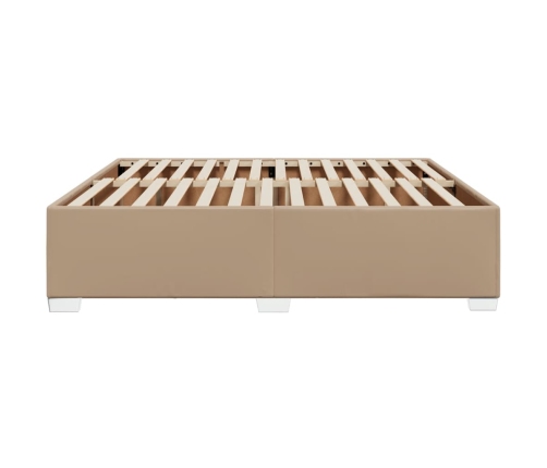 Estructura cama sin colchón cuero sintético capuchino 200x200cm