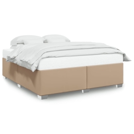 Estructura cama sin colchón cuero sintético capuchino 200x200cm