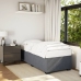 Estructura de cama sin colchón terciopelo gris oscuro 80x200 cm