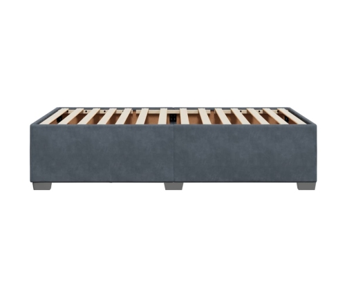 Estructura de cama sin colchón terciopelo gris oscuro 80x200 cm