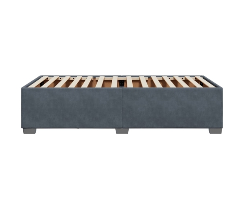 Estructura de cama sin colchón terciopelo gris oscuro 90x190 cm