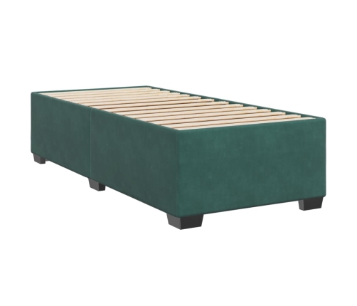 vidaXL Estructura de cama de terciopelo verde 90x190 cm