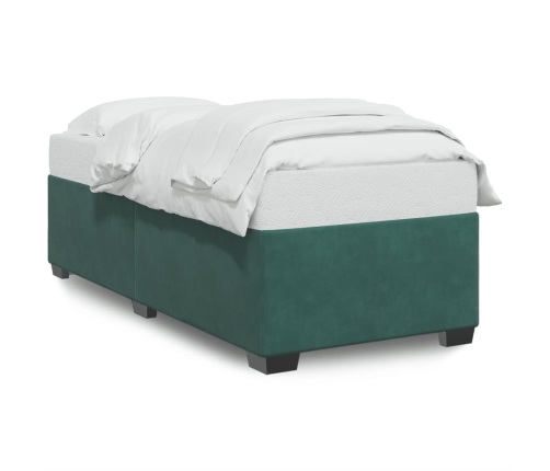 vidaXL Estructura de cama de terciopelo verde 90x190 cm