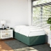 Estructura de cama sin colchón terciopelo verde oscuro 90x200cm