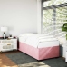 Estructura de cama sin colchón terciopelo rosa 90x200 cm