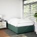 Estructura cama sin colchón terciopelo verde oscuro 120x190cm