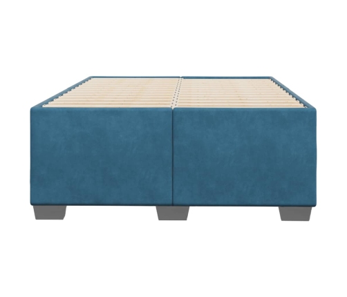 Estructura de cama terciopelo azul oscuro 120x190 cm