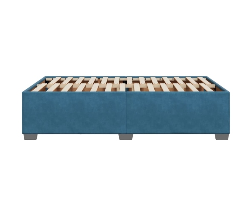 Estructura de cama terciopelo azul oscuro 120x190 cm