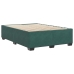 Estructura cama sin colchón terciopelo verde oscuro 140x190 cm