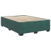 Estructura cama sin colchón terciopelo verde oscuro 140x190 cm