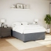Estructura de cama sin colchón terciopelo gris oscuro 160x200cm