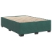 Estructura cama sin colchón terciopelo verde oscuro 160x200 cm