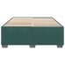 Estructura cama sin colchón terciopelo verde oscuro 160x200 cm