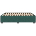 Estructura cama sin colchón terciopelo verde oscuro 160x200 cm