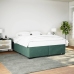 Estructura cama sin colchón terciopelo verde oscuro 180x200 cm