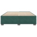 Estructura cama sin colchón terciopelo verde oscuro 180x200 cm