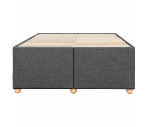 Estructura de cama sin colchón tela gris oscuro 120x190 cm