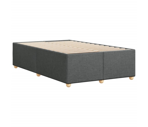 Estructura de cama sin colchón tela gris oscuro 120x190 cm