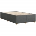 Estructura de cama sin colchón tela gris oscuro 120x190 cm